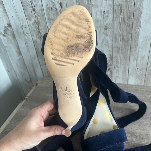 Boden Primrose Suede Tie Heels - Picture 6 of 7